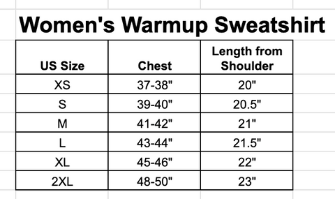 Women's Warmup Sweatshirt